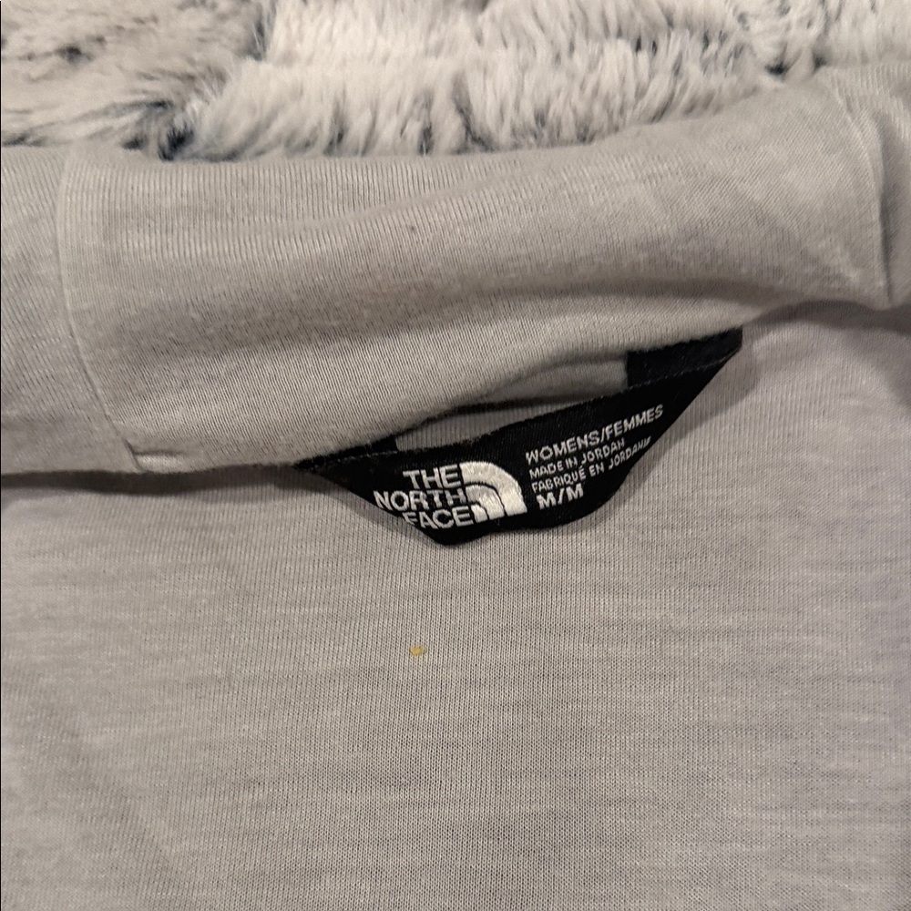 The North Face Light Gray Hooded Fleece Vest - Picture 2 of 5